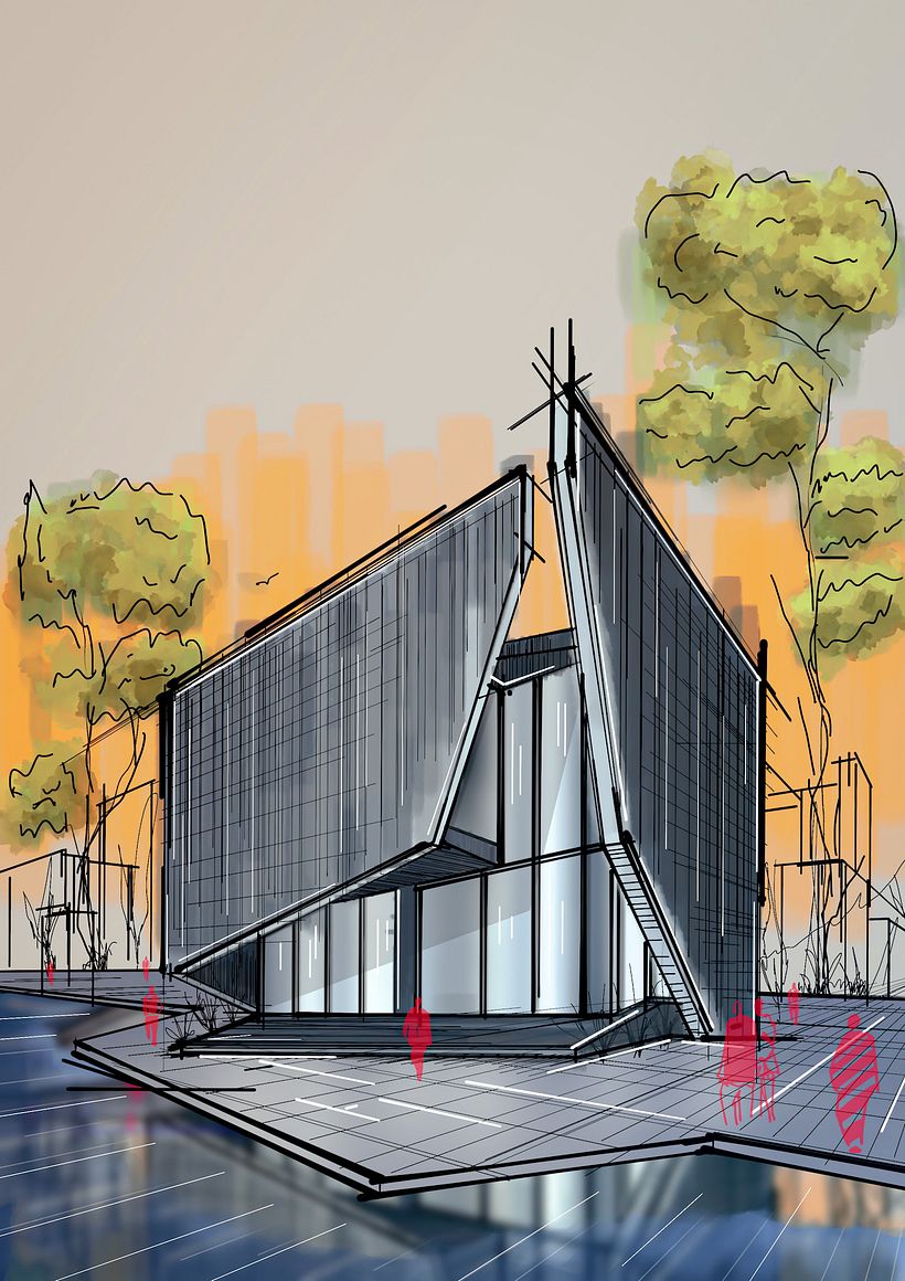 My project for course: Artistic Architectural Sketching with Procreate 4