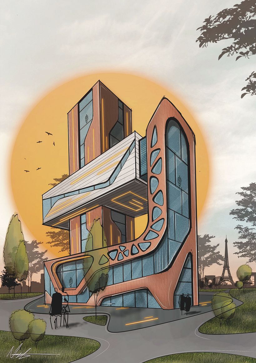 My project for course: Artistic Architectural Sketching with Procreate 6