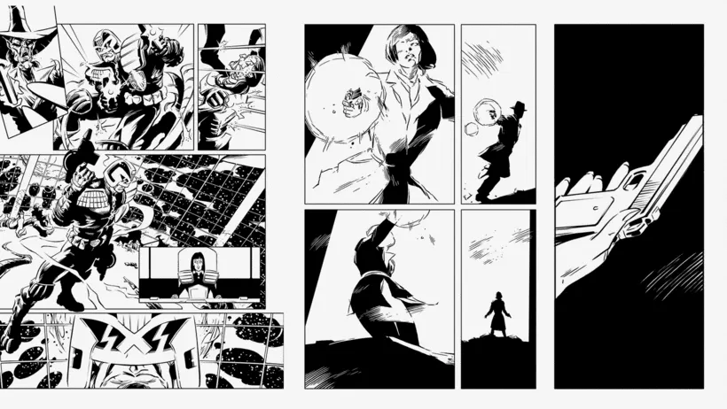 Comic book strips and illustrations by Sam Hart.