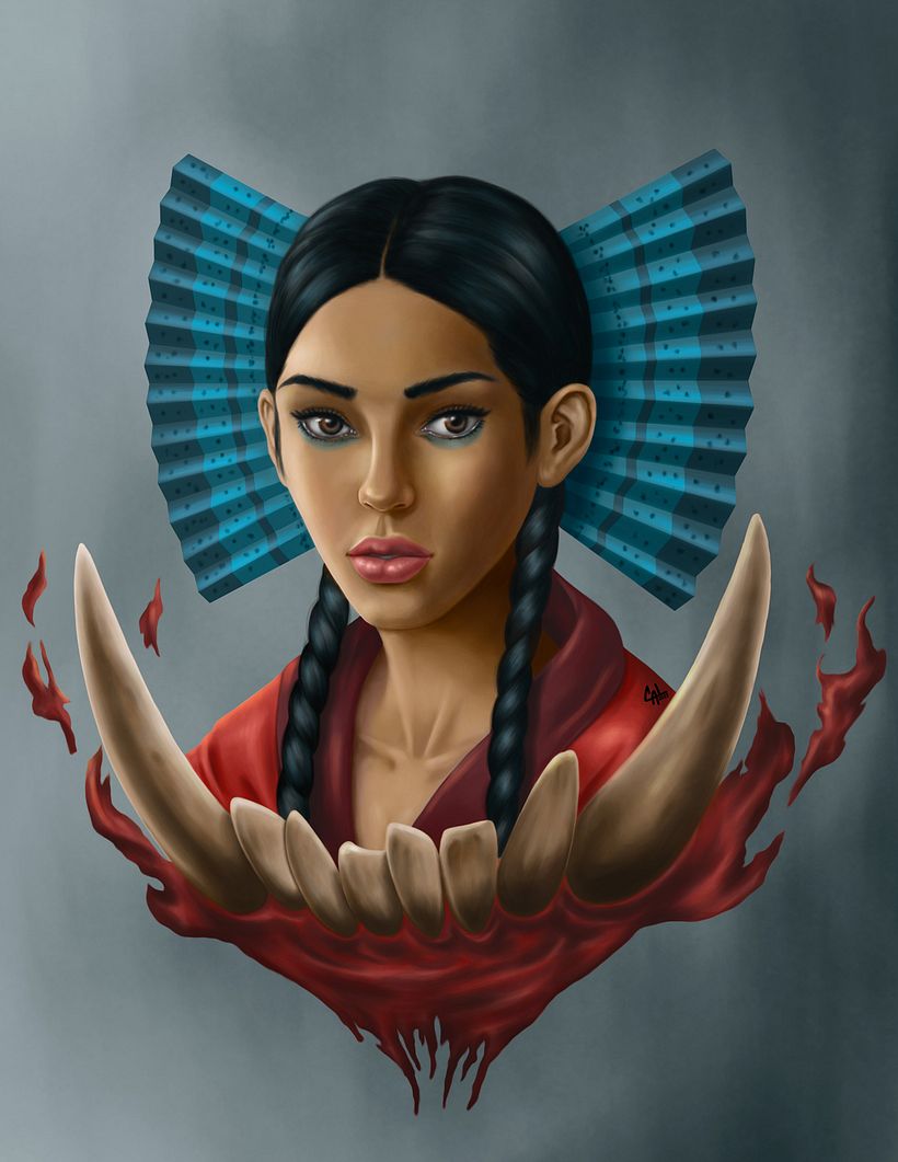 En los ajustes finales decidí dar un poco más de luces y mantener contrastes fuertes.