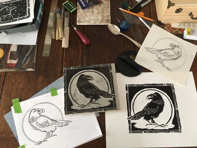 Woodcut and Linocut Block Prints 6