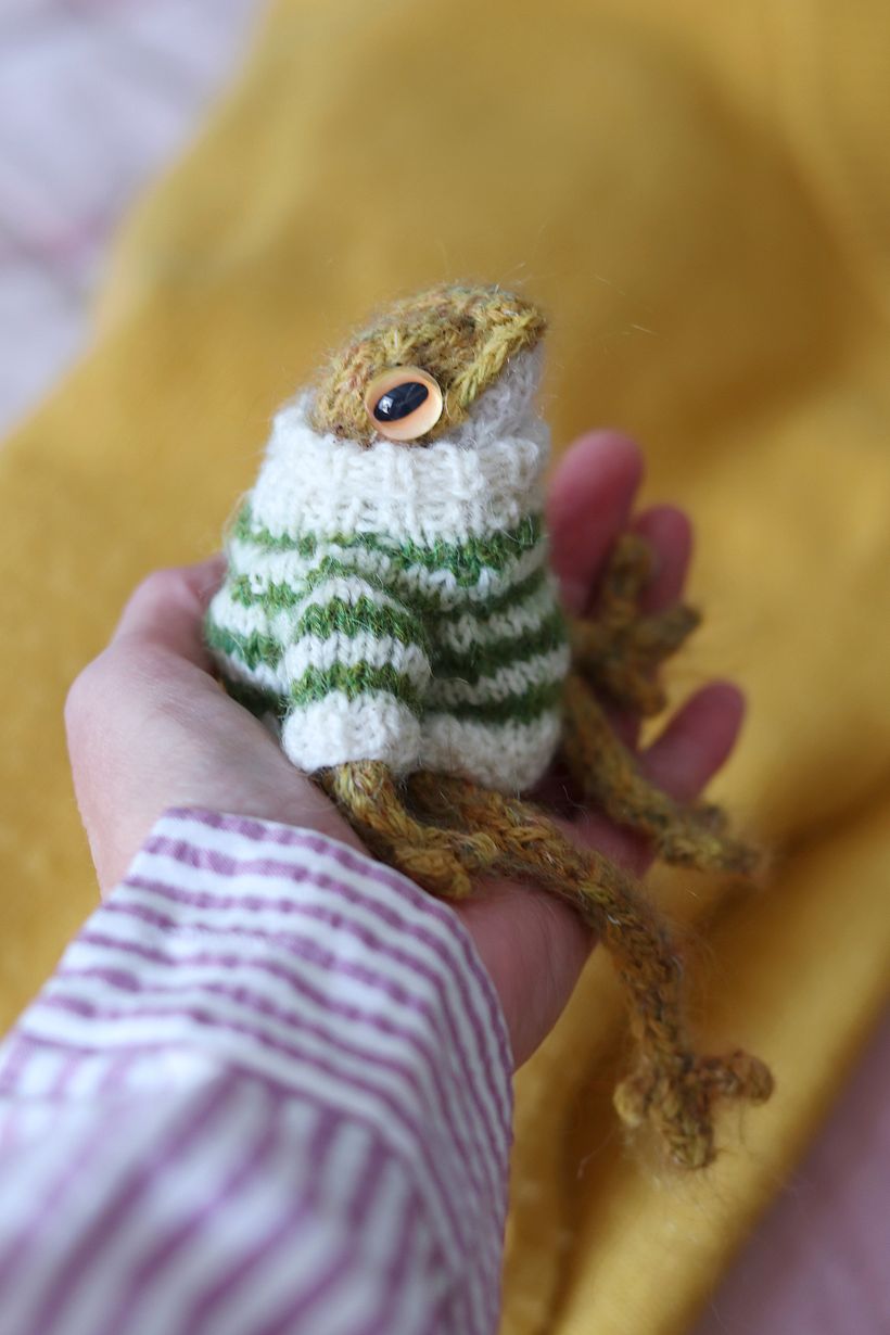 Frog knitting 1