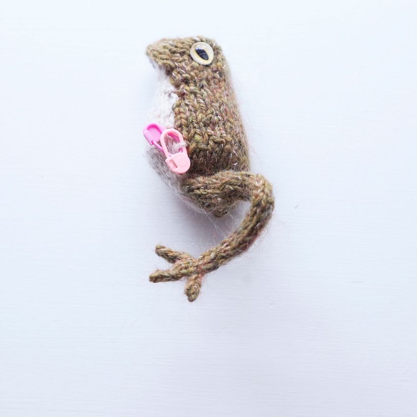 Frog knitting 6