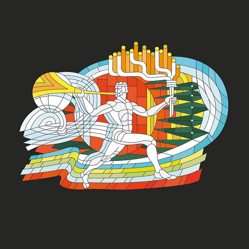 Updated design of the stained-glass window, by Dmytro Shelestynskyi.