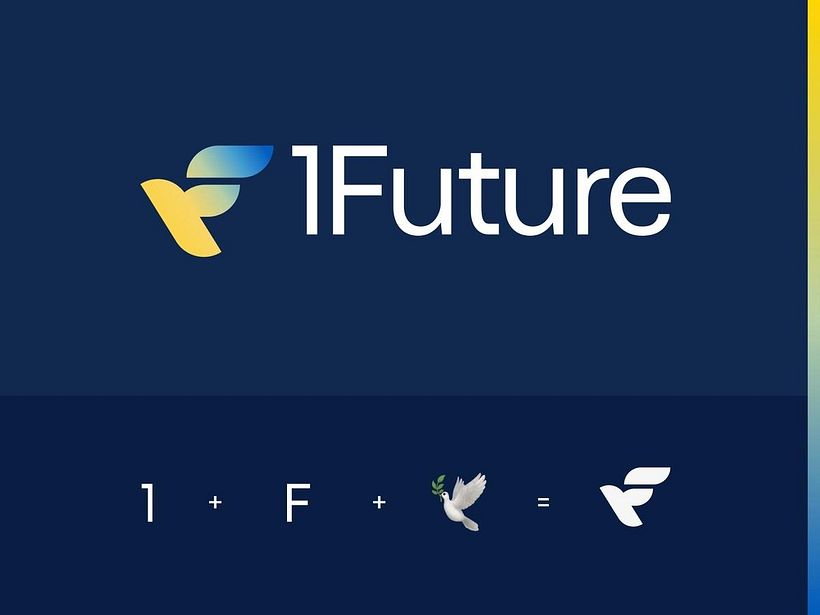 A logo for charity foundation 1Future, designed by Oleh.