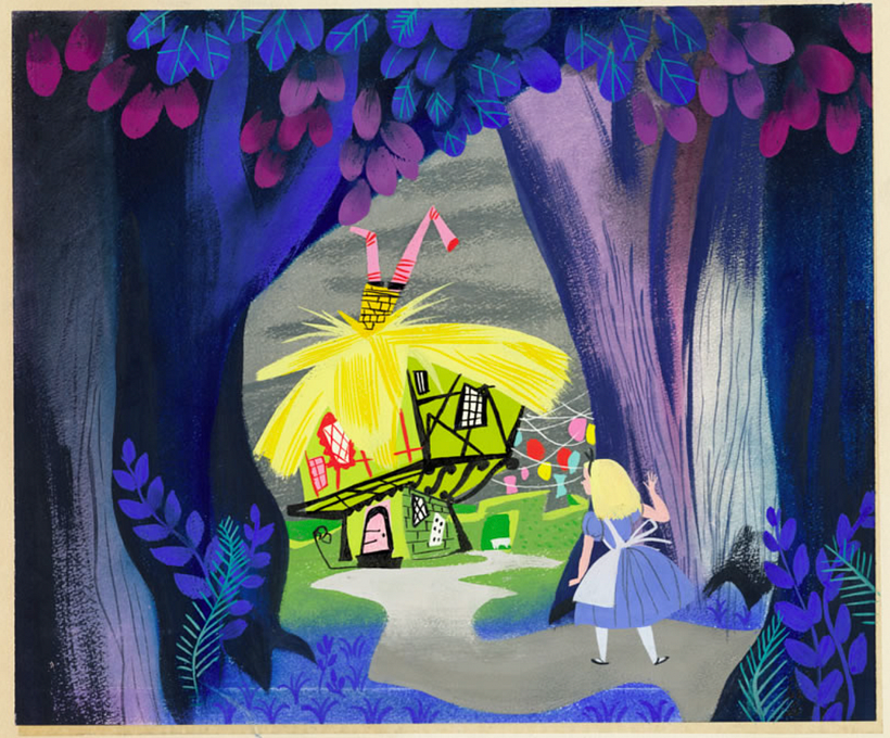 Alice in Wonderland concept art by Mary Blair, via WikiArt.