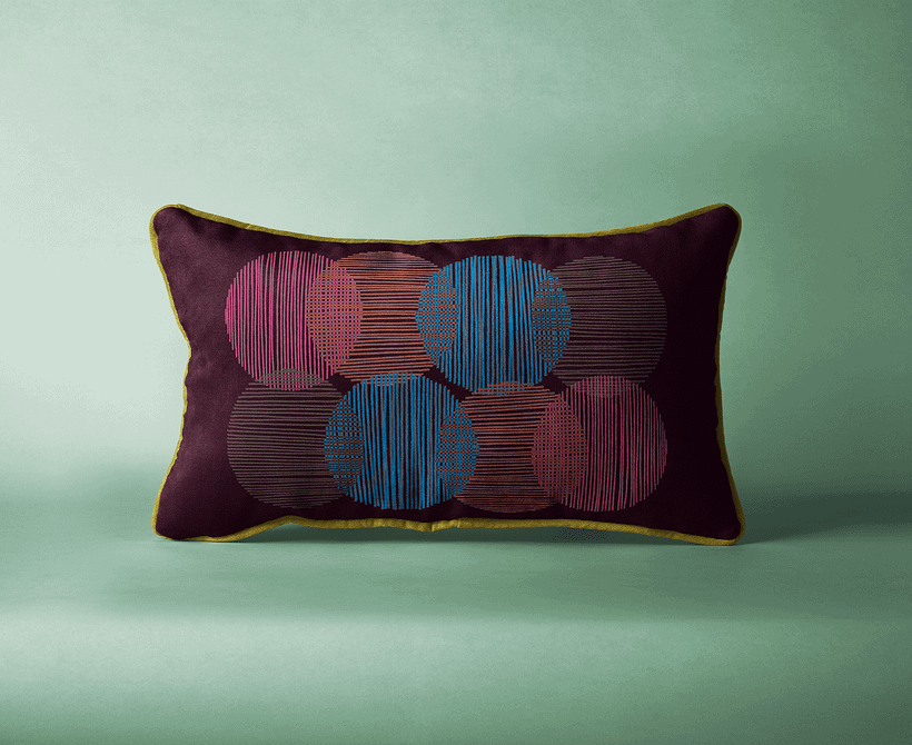 Mockup de cojín con pattern aplicado