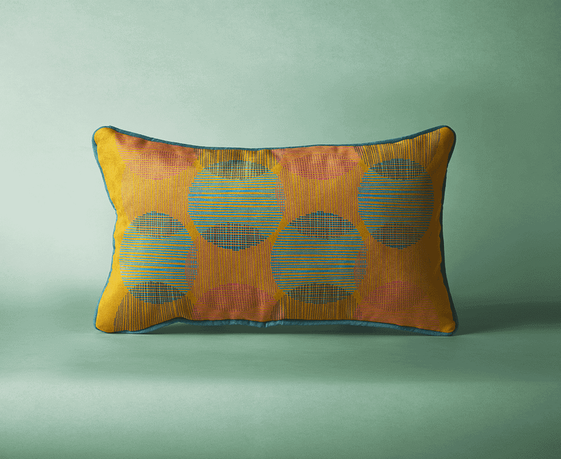 Mockup de cojín con pattern aplicado