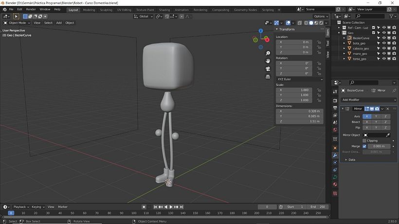 Mi proyecto del curso: Introducción al diseño y modelado 3D con Blender 1