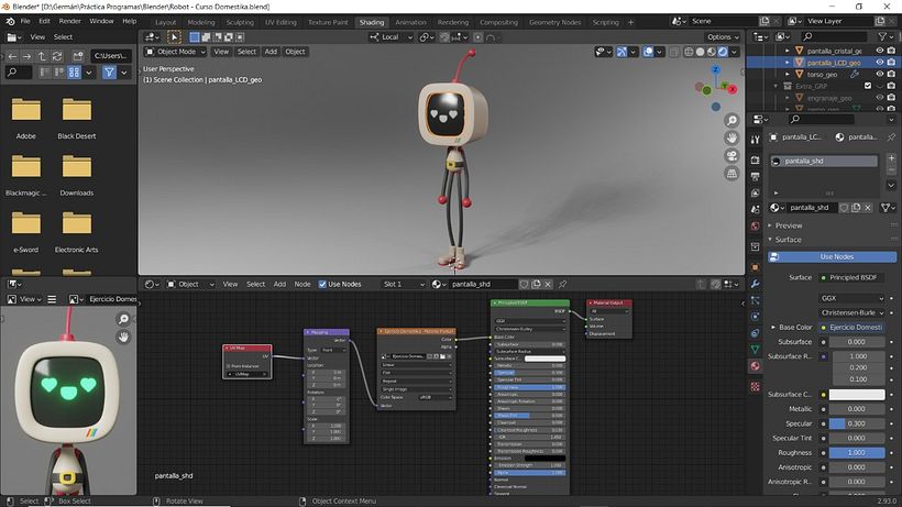 Recuerden setear bien las propiedades del render donde dice "Screen Space Reflections" Jejeje