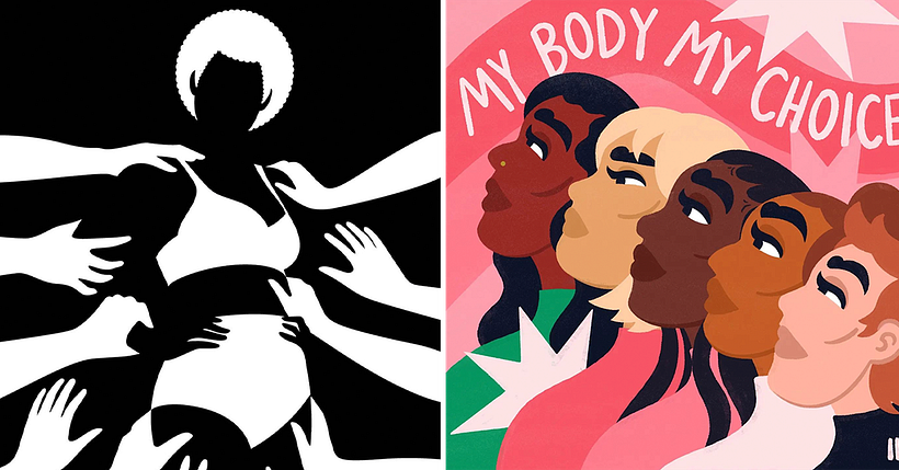 Illustrations by Malika Favre and Lo Harris.
