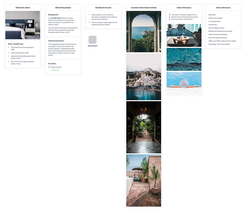I wrote a project brief to as a reference and add scope to my research and moodboard.