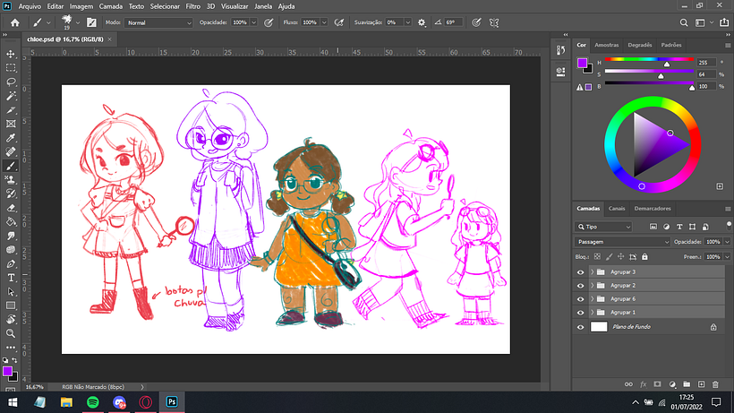 Chloe! Projeto do curso: Design de personagens para animação com Photoshop 1