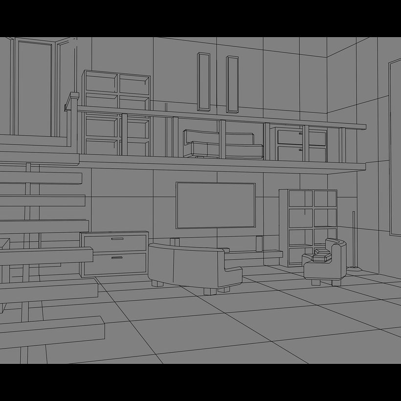 Even I added guidelines inside the scene to help me with perspective.