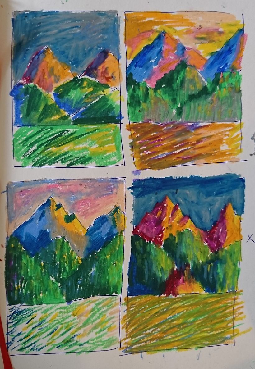 My project for course: Landscapes with Oil Pastels and Crayons: Playing with Light 2