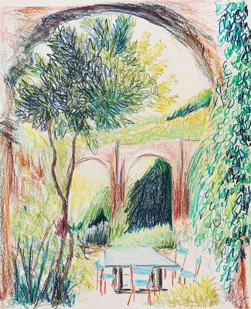 my drawing with colored pencils