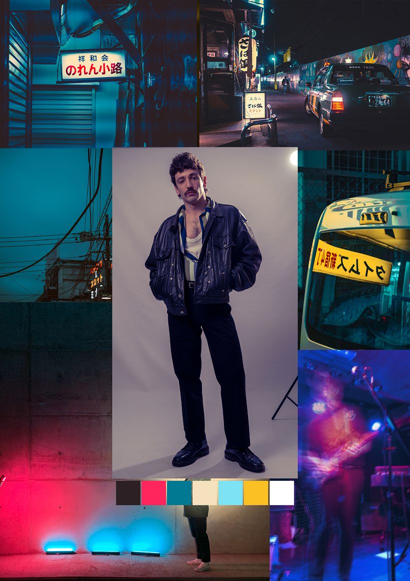 Moodboard para la ilustración de Juan con fotografías de Víctor Alonso y mías.