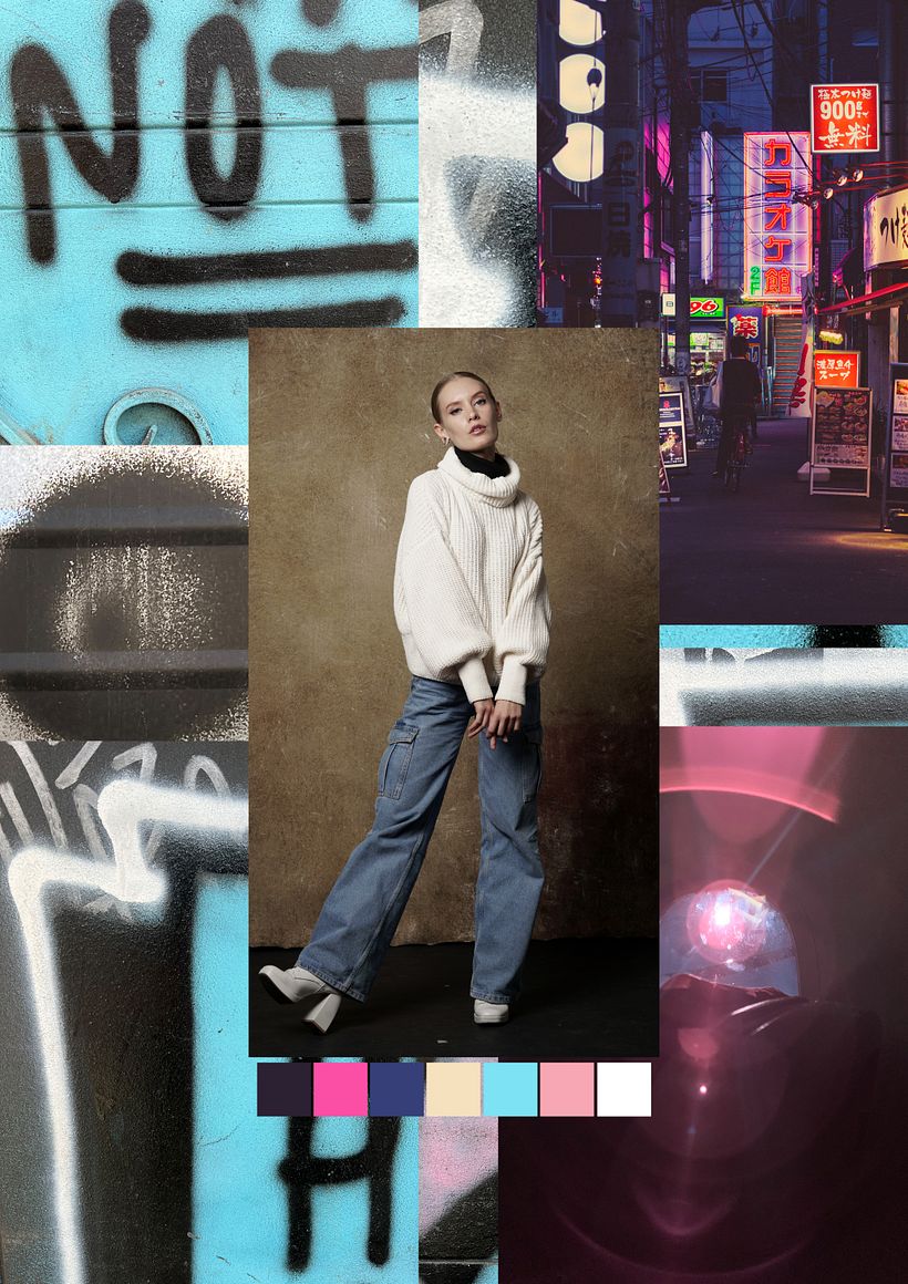 Moodboard para la ilustración de Sara con fotografías de Víctor Alonso y mías.
