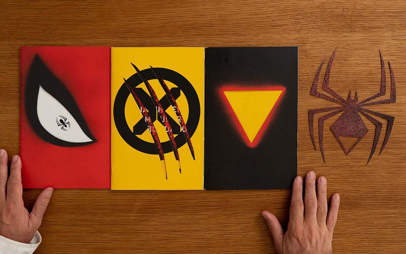 Comic covers by Chip Kidd.