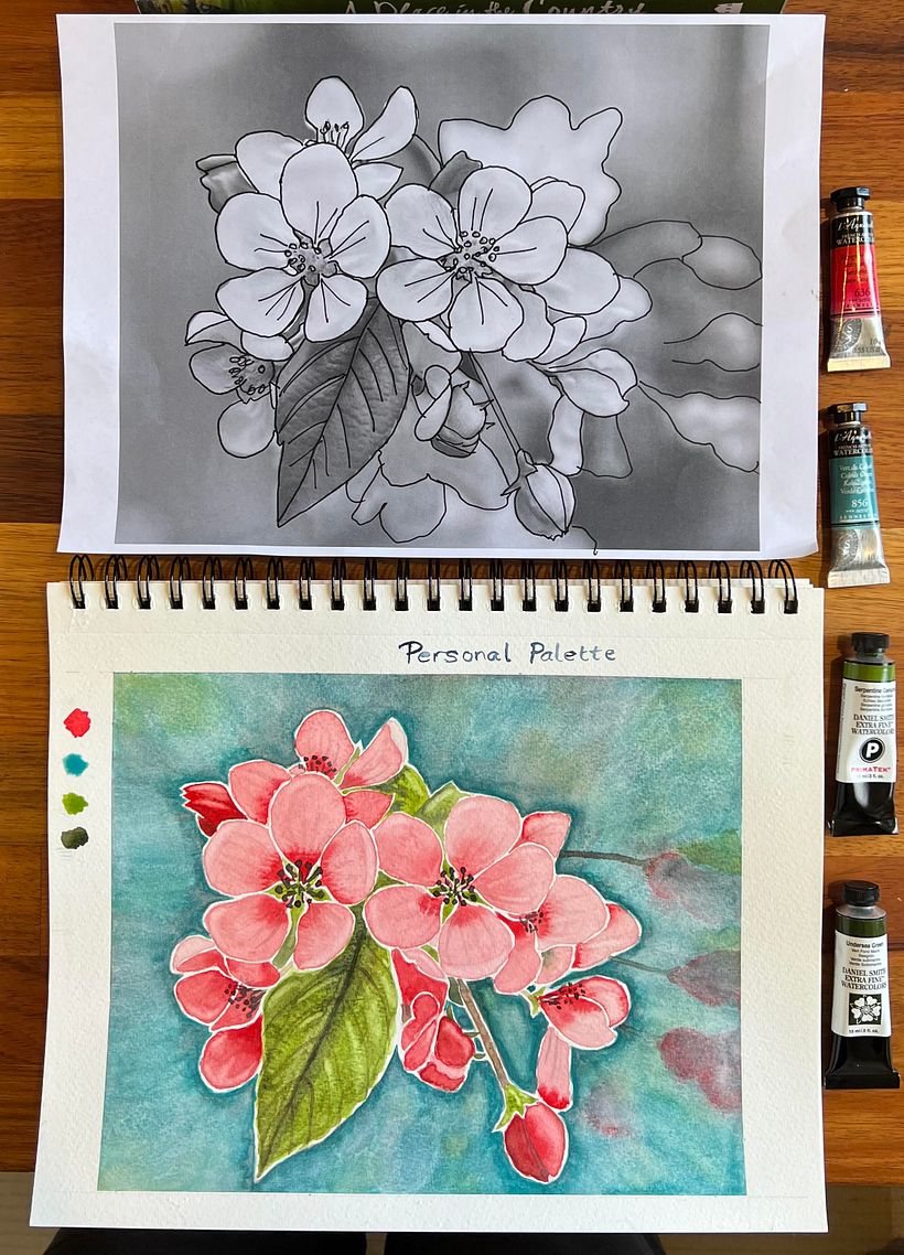 My project for course: Creation of Color Palettes with Watercolor 7
