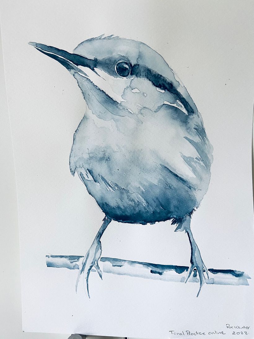 Tonal exercise in indigo blue 