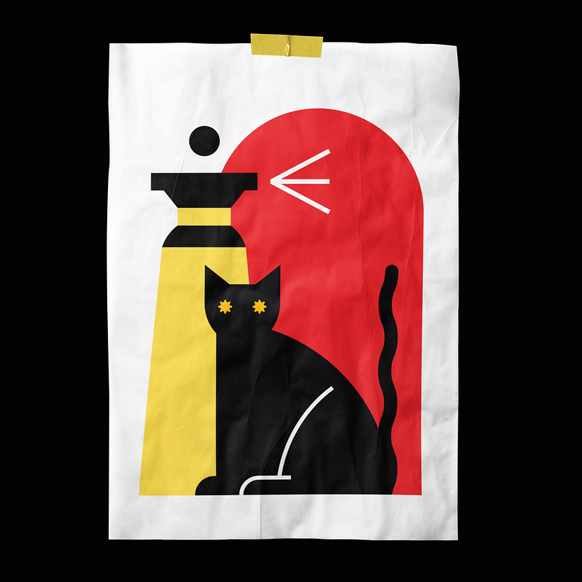 Hello everyone! I really enjoyed this course and this is what I came up with. A poster with my cat and a flag.
