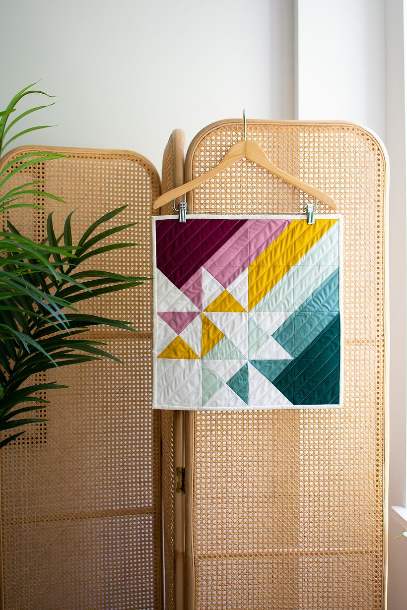 Traditional Quilt Block Reimagining (Anna's Star Mini Quilt Pattern) 2