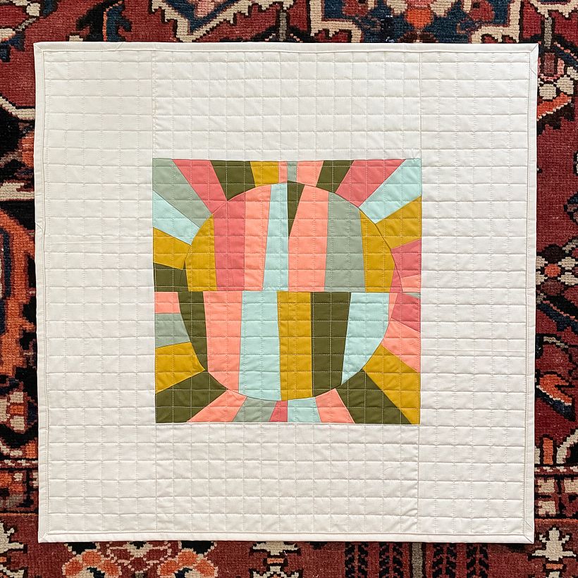 Improv Stripes & Circles Mini Quilt Study  1