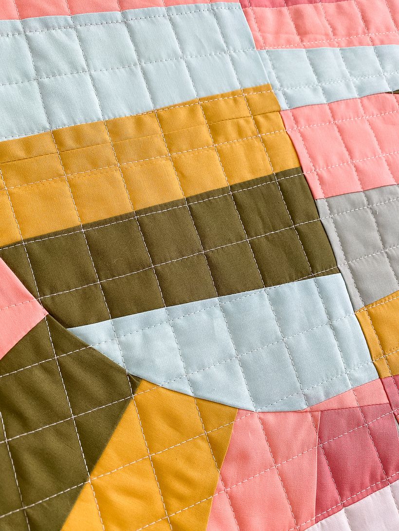 Improv Stripes & Circles Mini Quilt Study  2