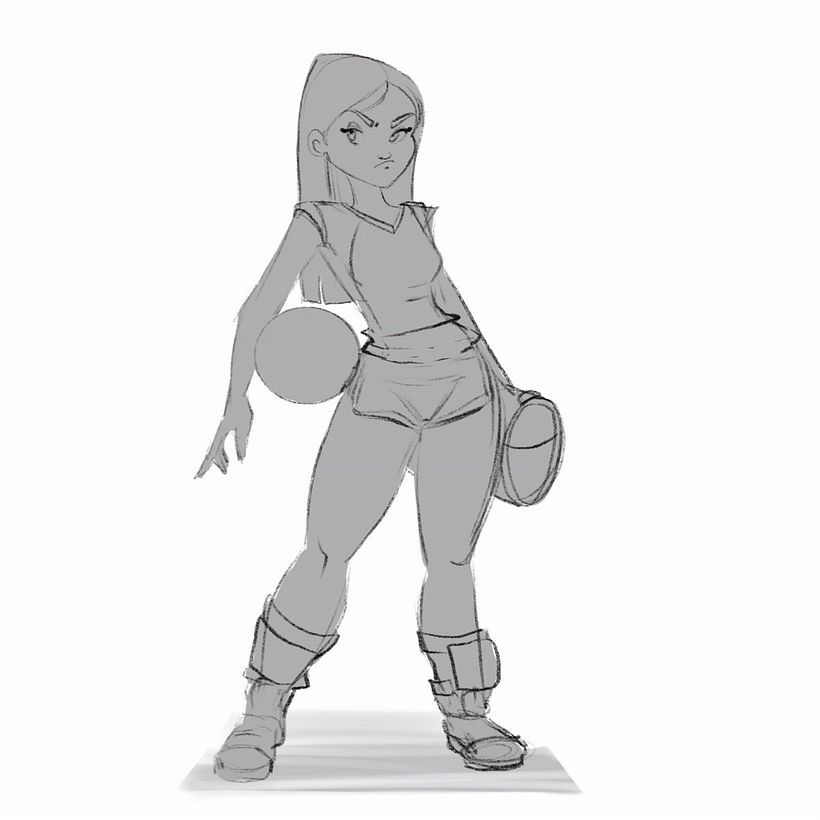 sketch rápido realizado en procreate para ipad