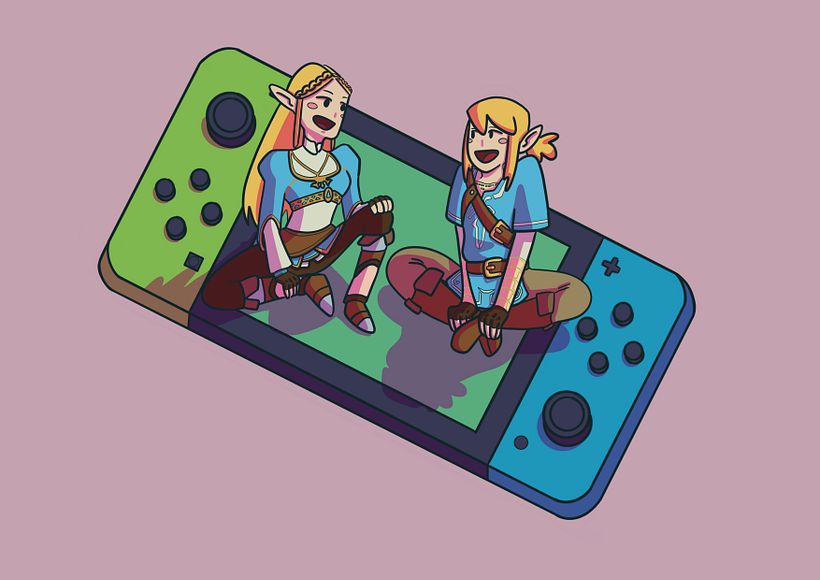 Zelda y Link en Nintendo Switch