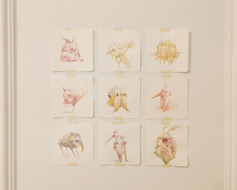 Sección de bocetos sin enmarcar