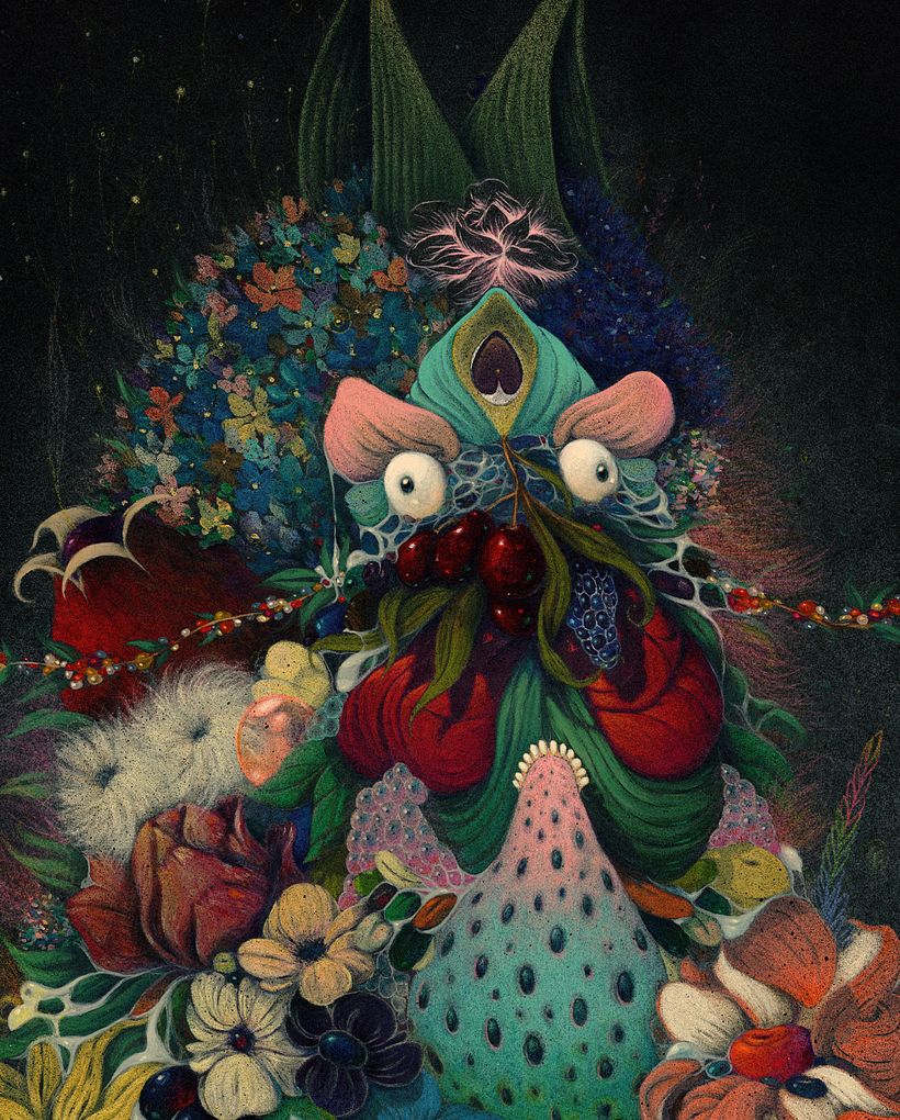 Detalle de "Garden creature II"