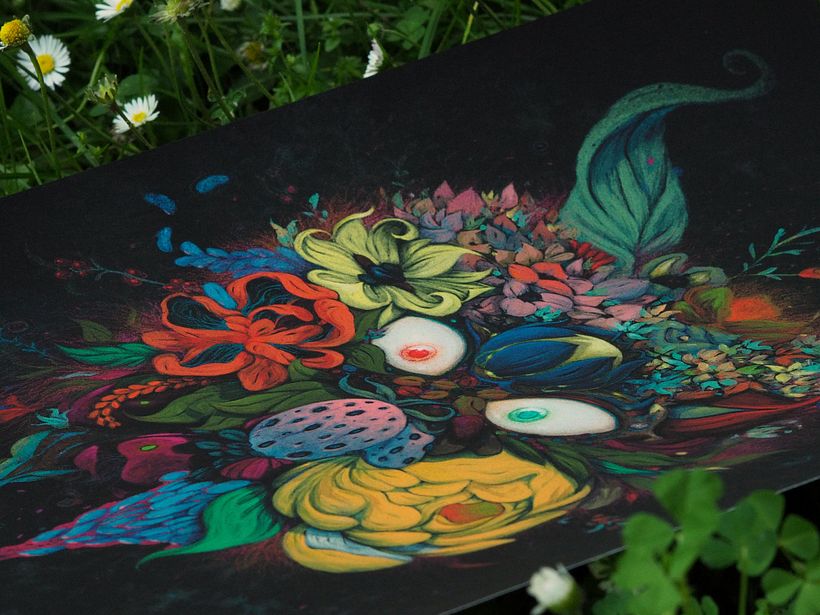 Detalle de la las impresiones de edición limitada "prints" que hice de esta serie