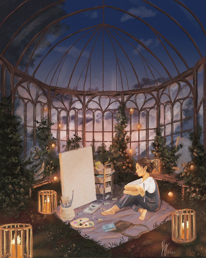My project in Digital Background Painting for Animation course 4