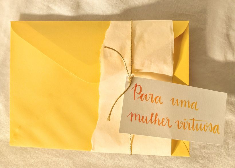Envelope com etiqueta