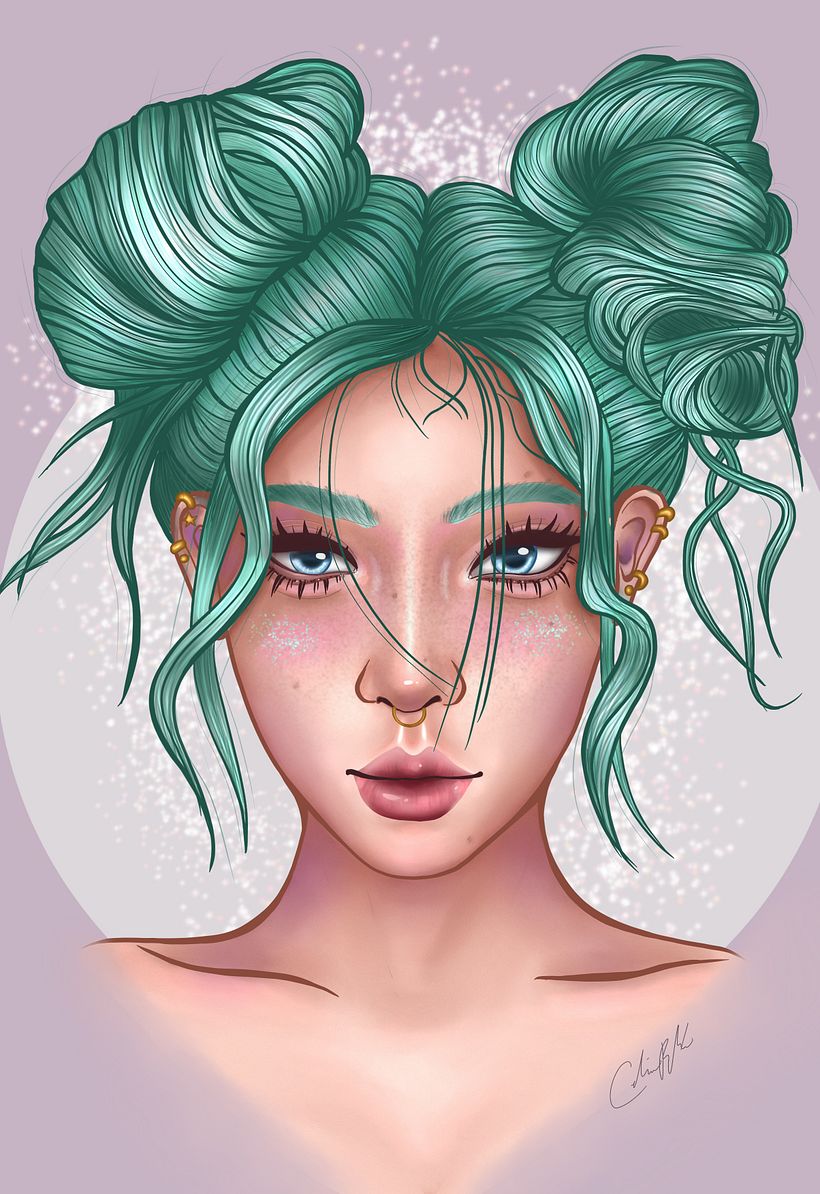 My project for course: Female Character Portraits in Procreate 2