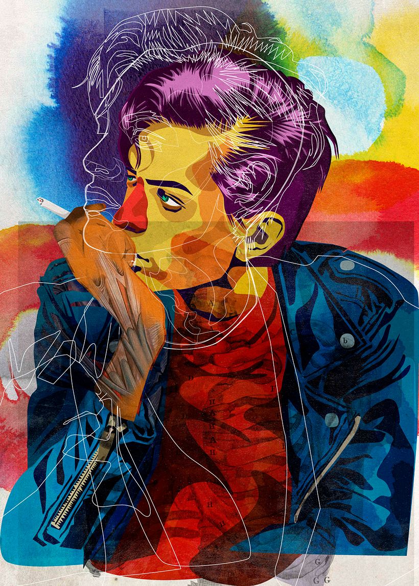 My project for course: Vector portrait with manual textures 6