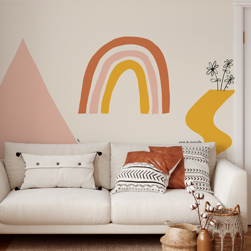 Diseño en formato mural "Hope Mountain", pensado para espacios con largas paredes de 11 metros.