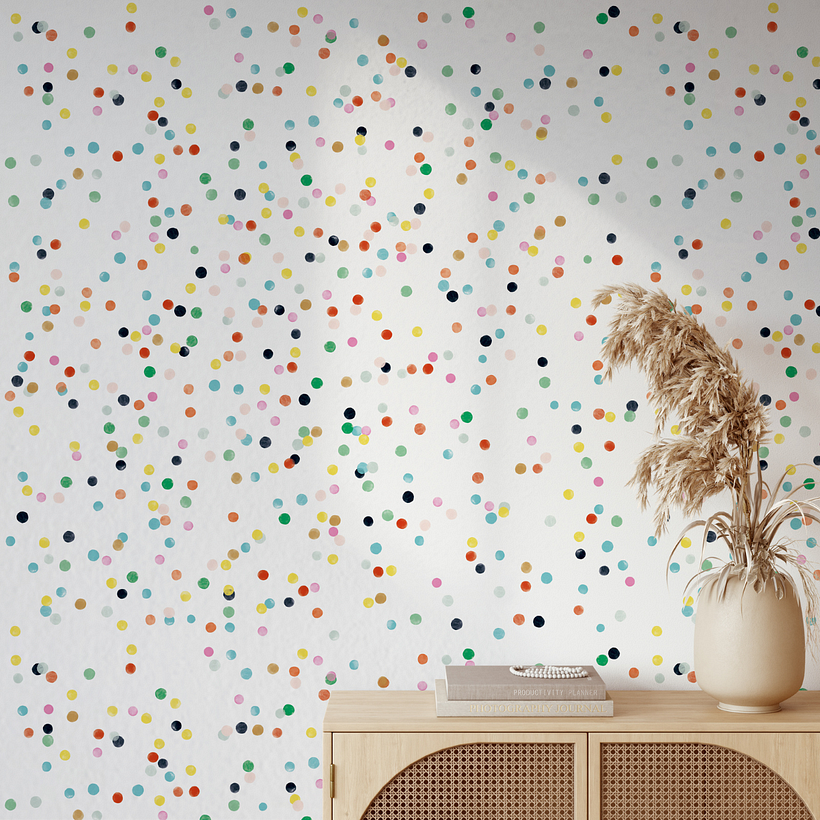 Diseño "Confetti", propone el máximo de alegría y un guiño de juego.