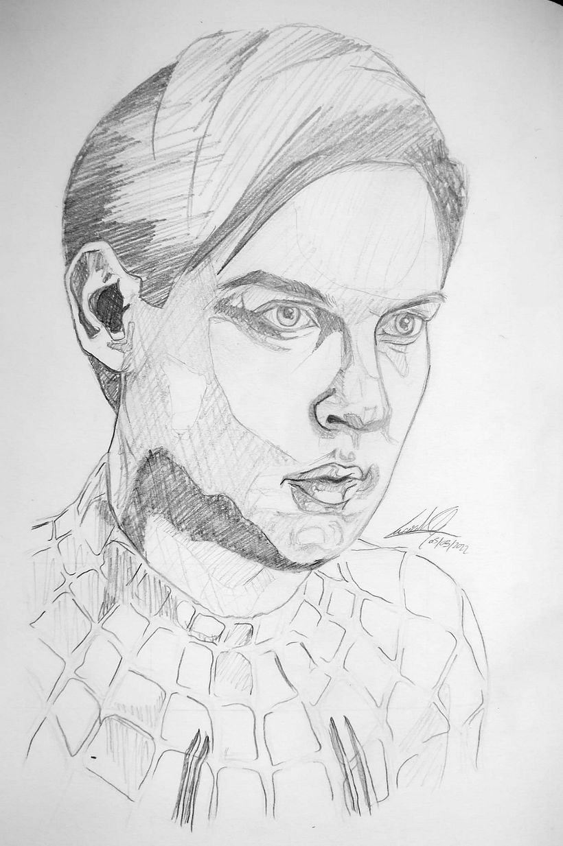 Mi Proyecto del curso: Sketchbook de retrato: explora el rostro humano - Esboçado