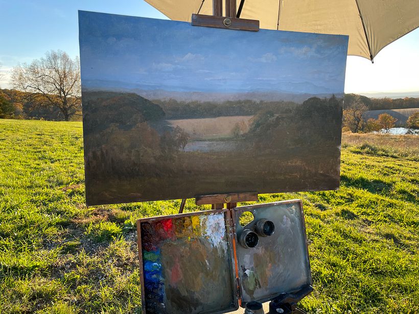 Another session. I have all the tones down and it started to look like a landscape!