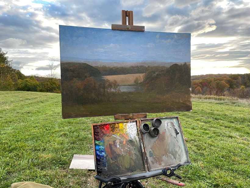 The end of Plein-air. This is a work in process. I am currently working in the studio part of this painting.