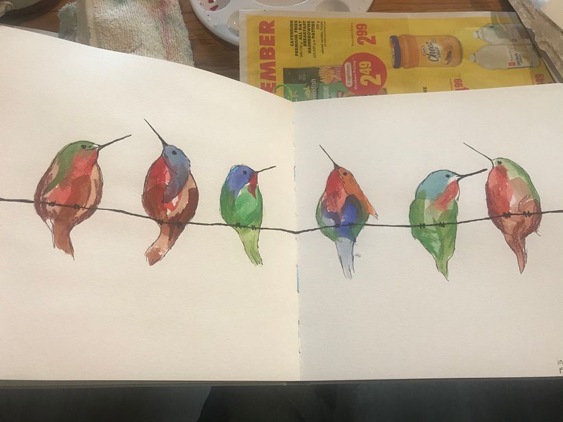 Hummingbirds from marks