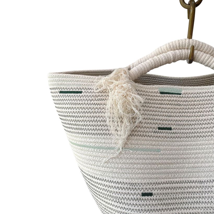 Ruby Cubes - Island Bag - made with unbleached cotton rope and organic cotton thread