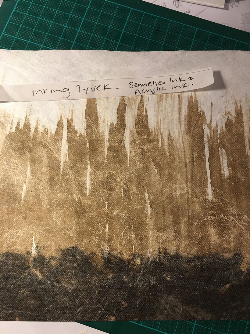 Hand painted Tyvek