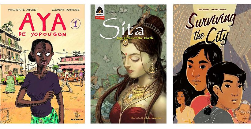 Contemporary comic covers.