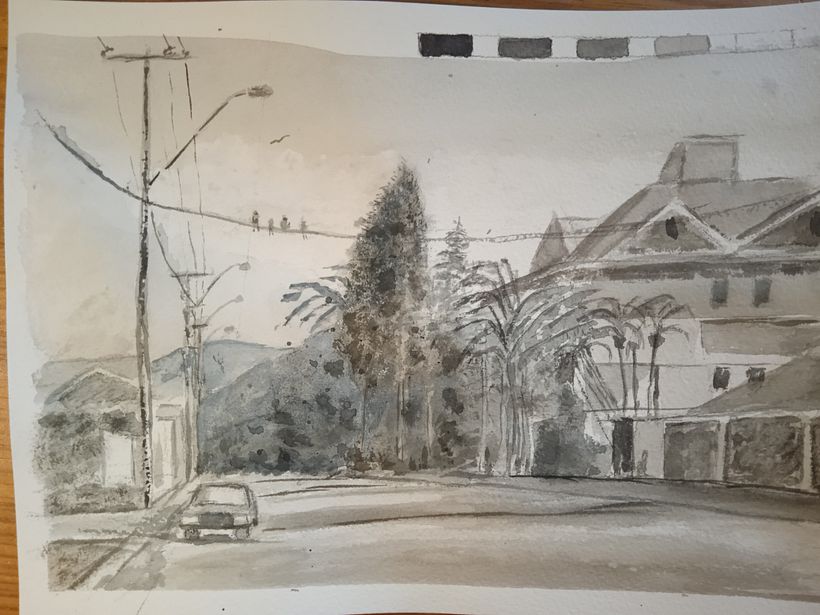 Mi proyecto del curso: Creación de paisajes contemporáneos en acuarela 6