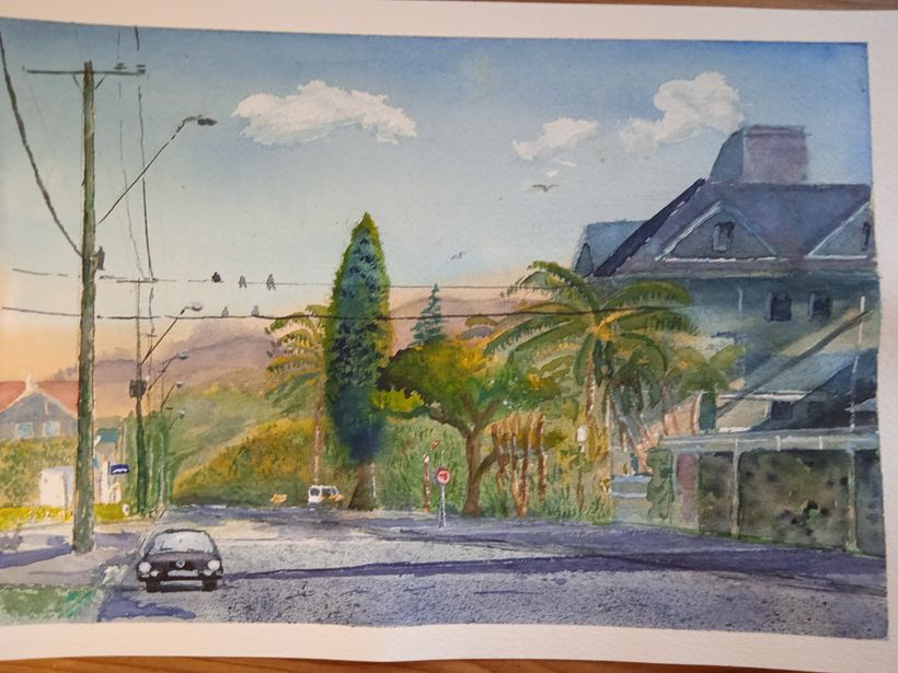 Mi proyecto del curso: Creación de paisajes contemporáneos en acuarela 7