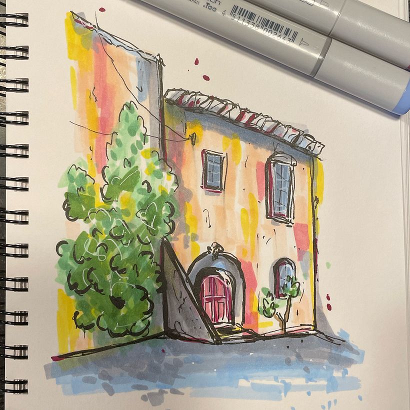 My project for course: Expressive Architectural Sketching with Colored Markers 1